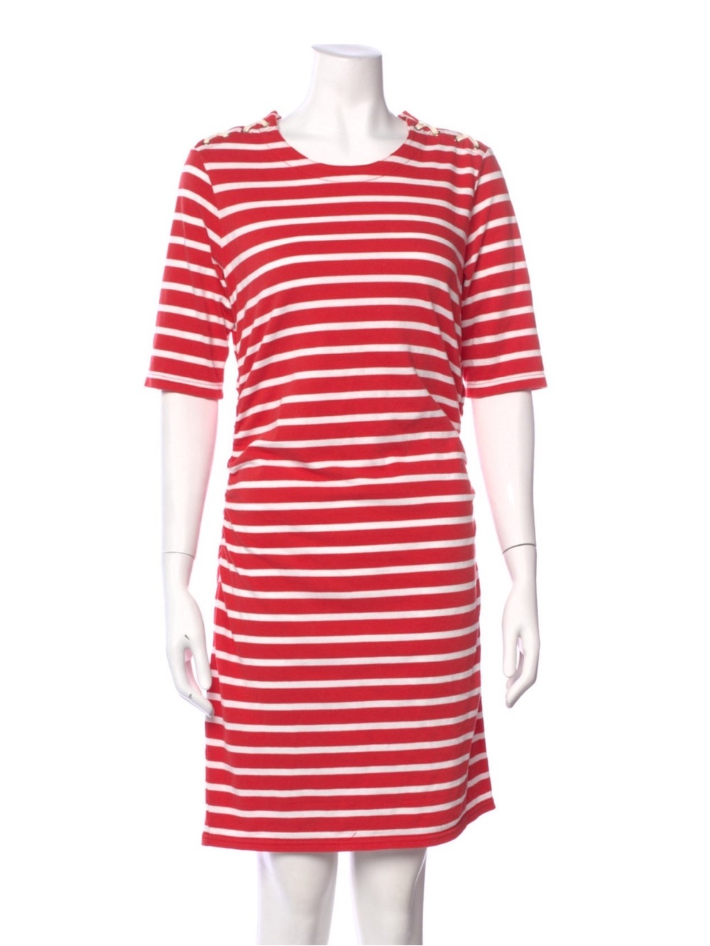 Veronica Beard Foley Ruched Striped Mini Dress Size M